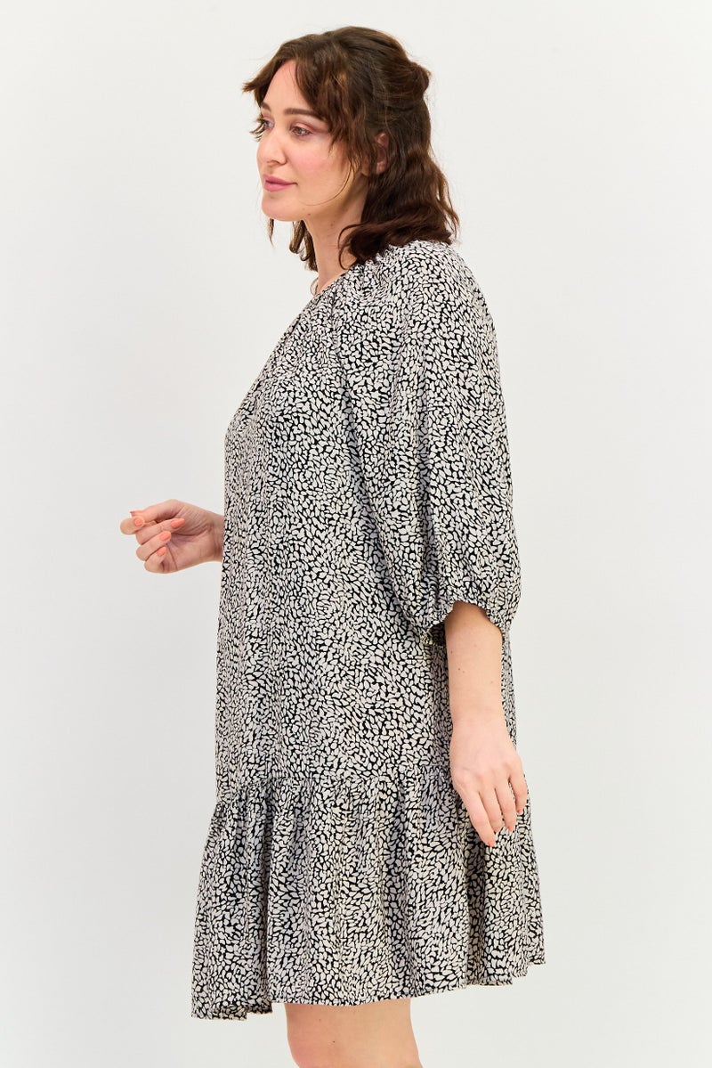 Fire & Glory Women Allover Print Midi Dress, Multicolor - Image 2